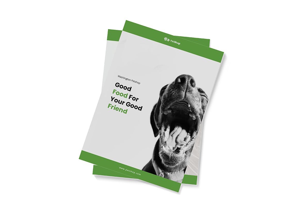 A4纸尺寸宠物医院/宠物店简介画册设计模板 Pet Shop A4 Brochure Template插图(2)