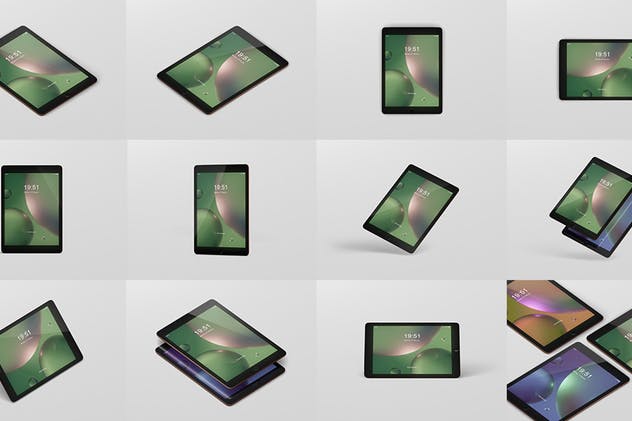 iPad平板电脑屏幕设备样机 Tablet Screen Mockup插图(14)