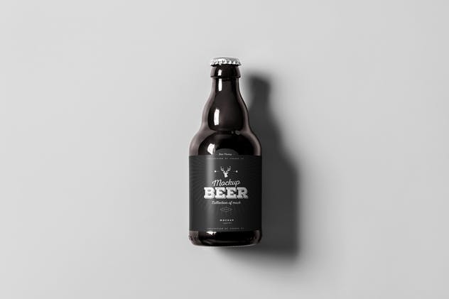 逼真啤酒木制箱子包装样机模板 Beer Mock-up 2插图(2)