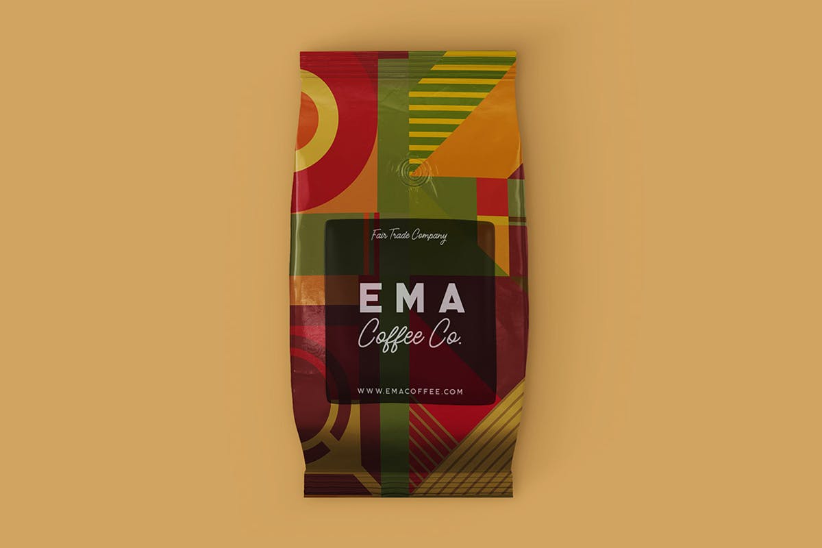 咖啡粉咖啡豆包装袋样机模板 Coffee Bag Mock-up插图