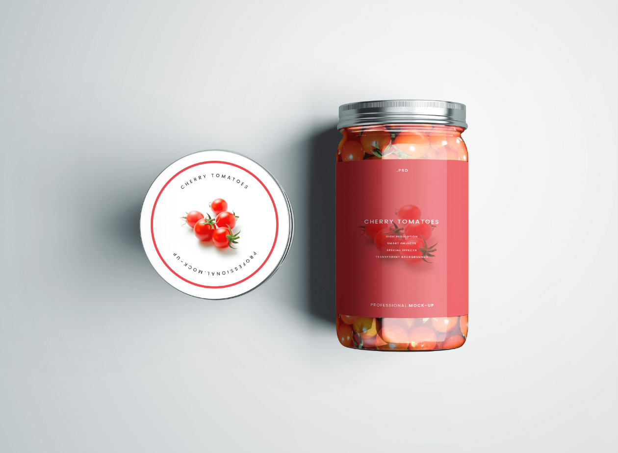 食品玻璃罐外观设计样机PSD模板 Standard Glass Jar Mockups插图(18)