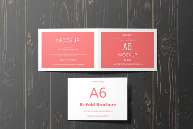A6横向贺卡/邀请函样机套装V.2 A6 Landscape Greeting Card Invitation Mockup Set 2插图(12)