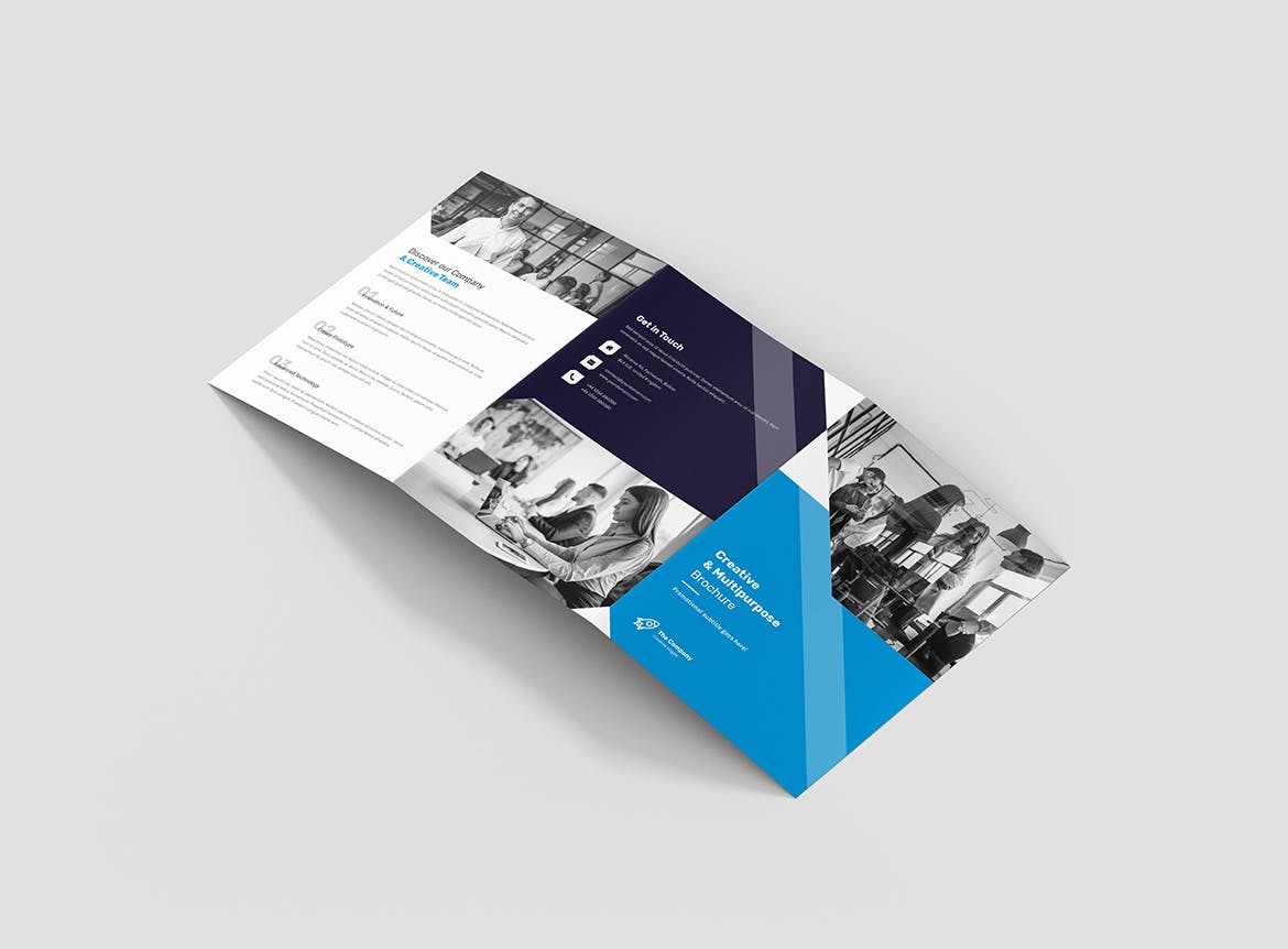 创意多用途企业简介三折页宣传单设计模板 Brochure – Creative Multipurpose Tri-Fold A5插图(1)