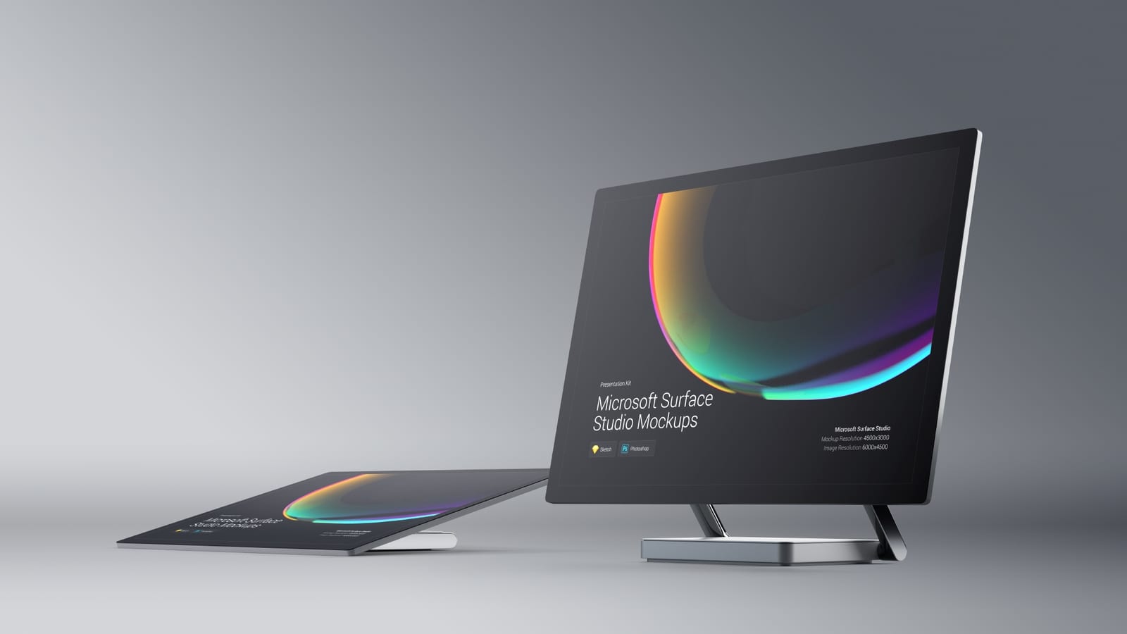超级主流桌面&移动设备样机系列：微软一体机 Surface Studio 样机&场景 [兼容PS,Sketch;共3.83GB]插图(8)