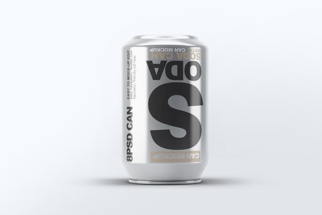 苏打水品牌易拉罐包装外观设计样机 Soda Can Mock-Up插图(6)