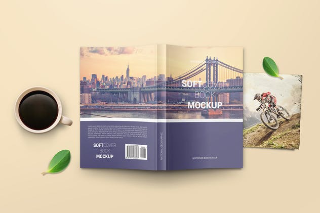 软封面图书包装拆封样机模板 Softcover Book Mockups插图(4)