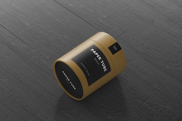 咖啡豆纸筒品牌包装样机模板 Paper Tube Packaging Mock-Up – Medium插图(4)