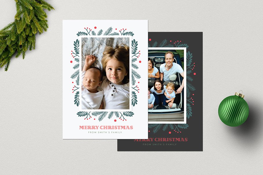 圣诞节日贺卡+ Instagram帖子模板 Christmas Photo Cards + Instagram插图(1)