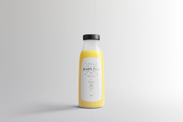 果汁瓶包装设计展示样机 Juice Bottle Packaging Mock-Ups Vol.1插图(2)