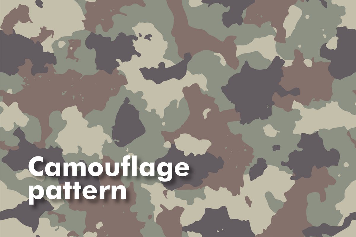 军事迷彩服印花无缝图案 Camouflage Seamless Patterns插图