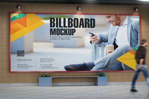 7款城市户外公路灯箱广告牌样机模板 7 Billboard Mockups插图(5)