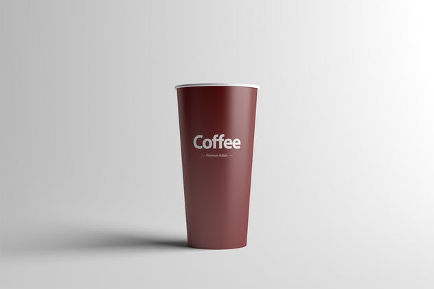 咖啡超大杯包装设计模板 Paper Coffee Cup Mock-Up – Large插图(4)