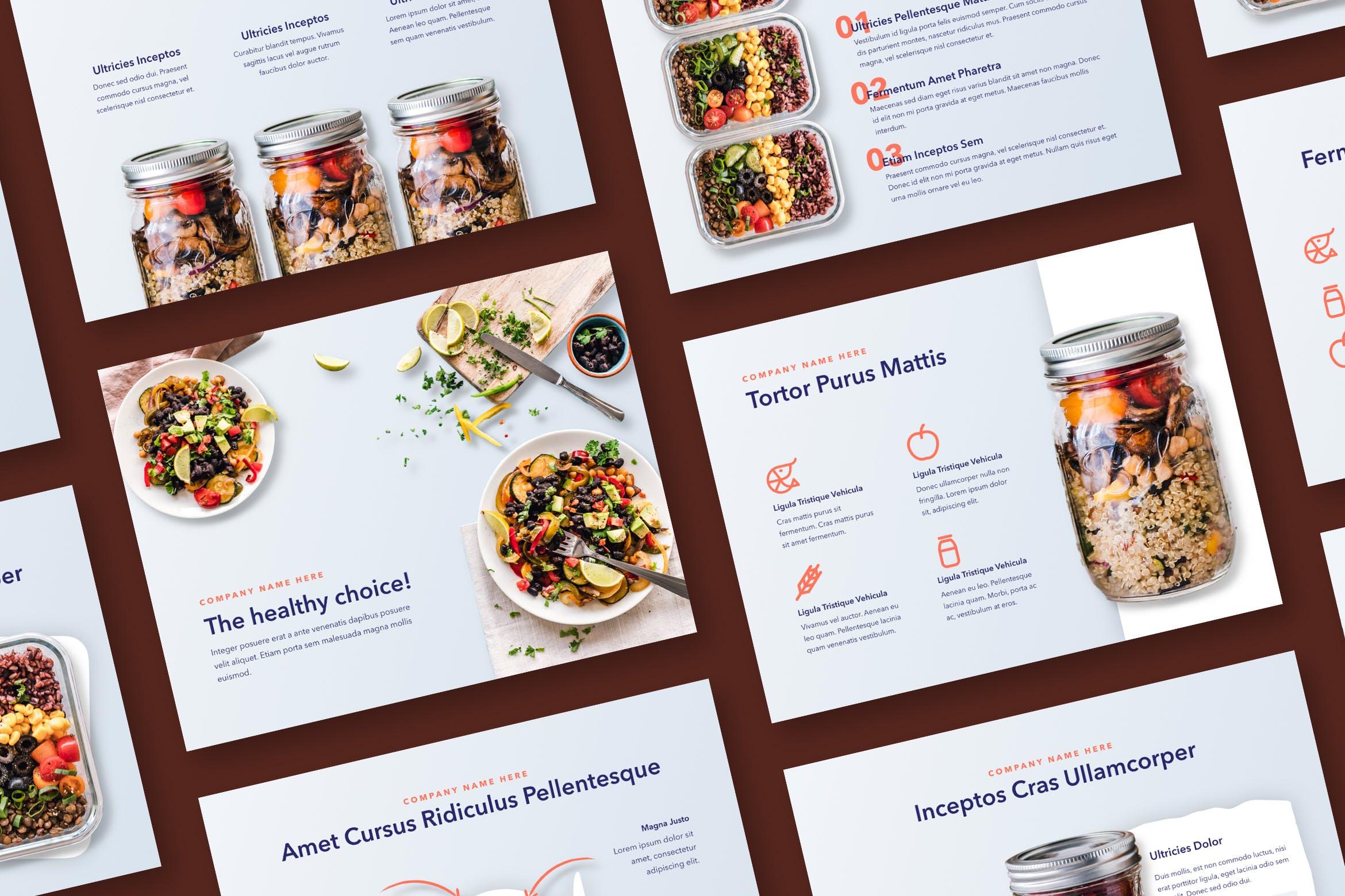 营养配餐食谱谷歌幻灯片设计模板 Nutritious Google Slides Template插图