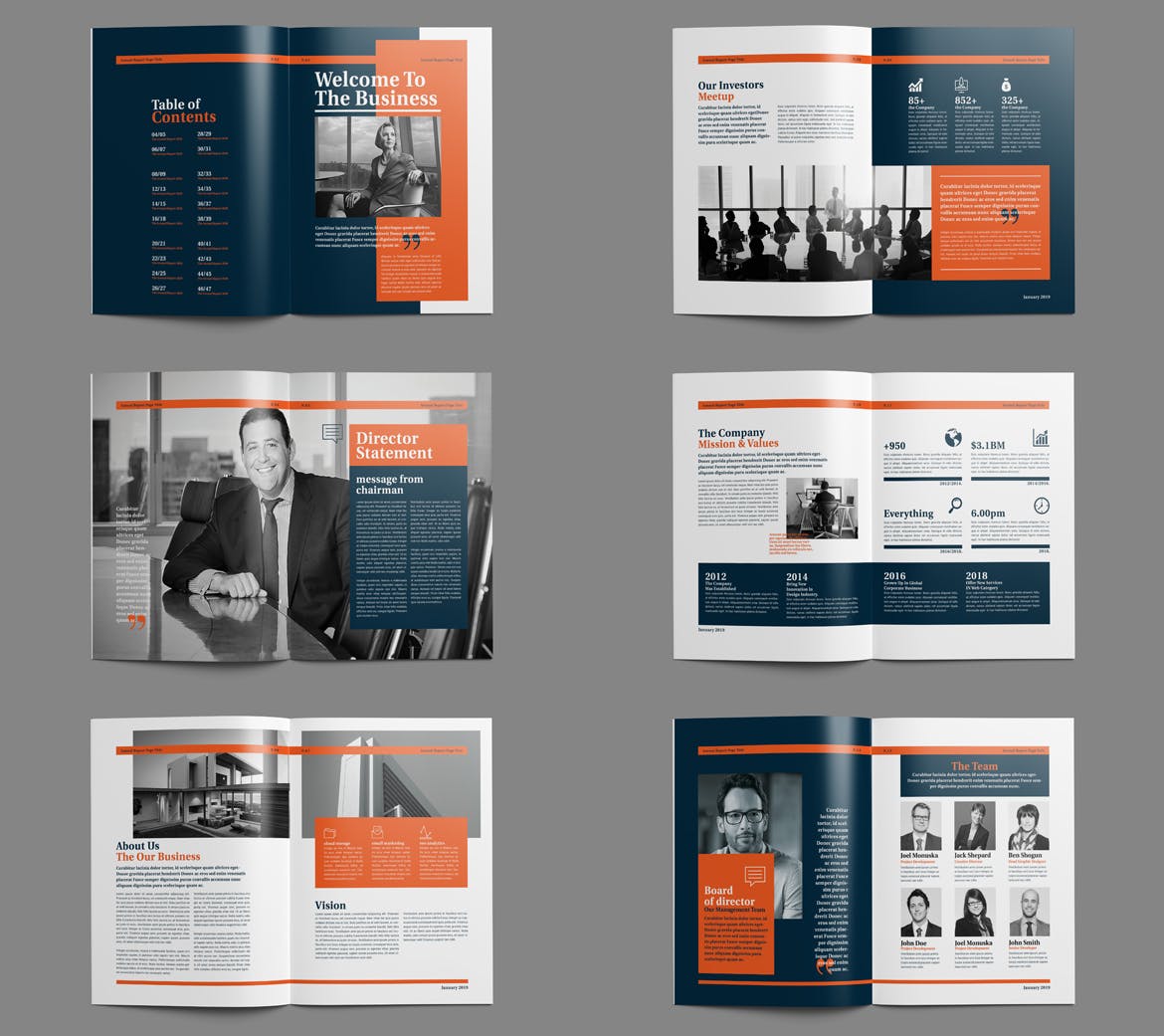 企业/行业年度报告（画册）设计模板 Annual Report Template插图(1)