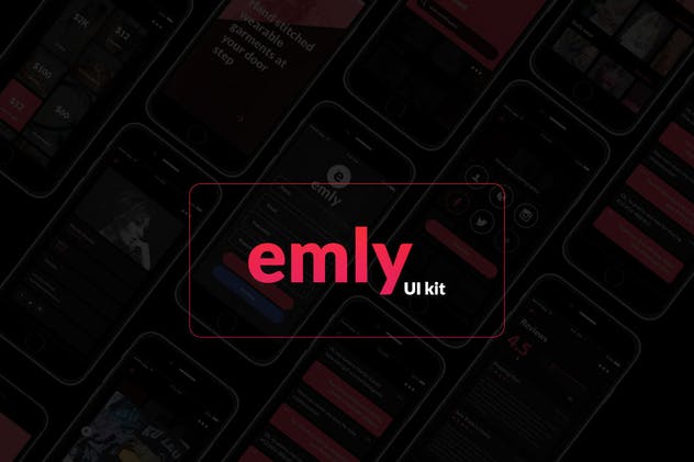 创意电商在线购物手机APP应用UI套件[SKETCH, PSD] Emly Creative Shopping App UI Kit插图(4)