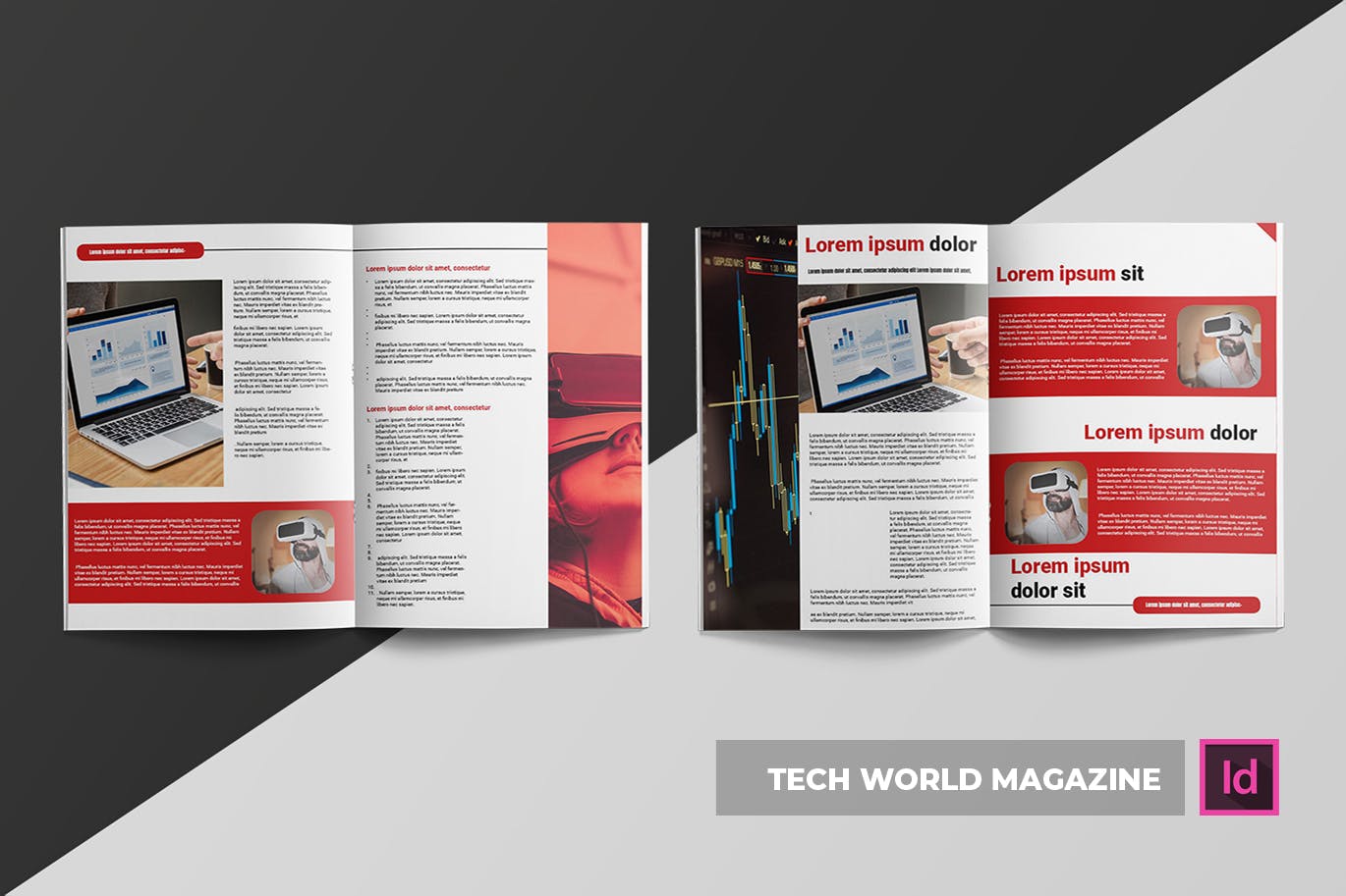 科技世界杂志版式设计模板 Tech World | Magazine Template插图(2)