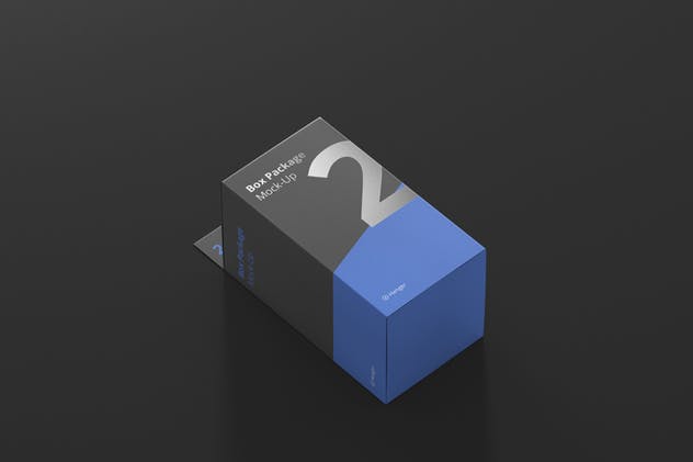 矩形挂耳纸盒包装盒样机 Package Box Mockup – Rectangle with Hanger插图(6)