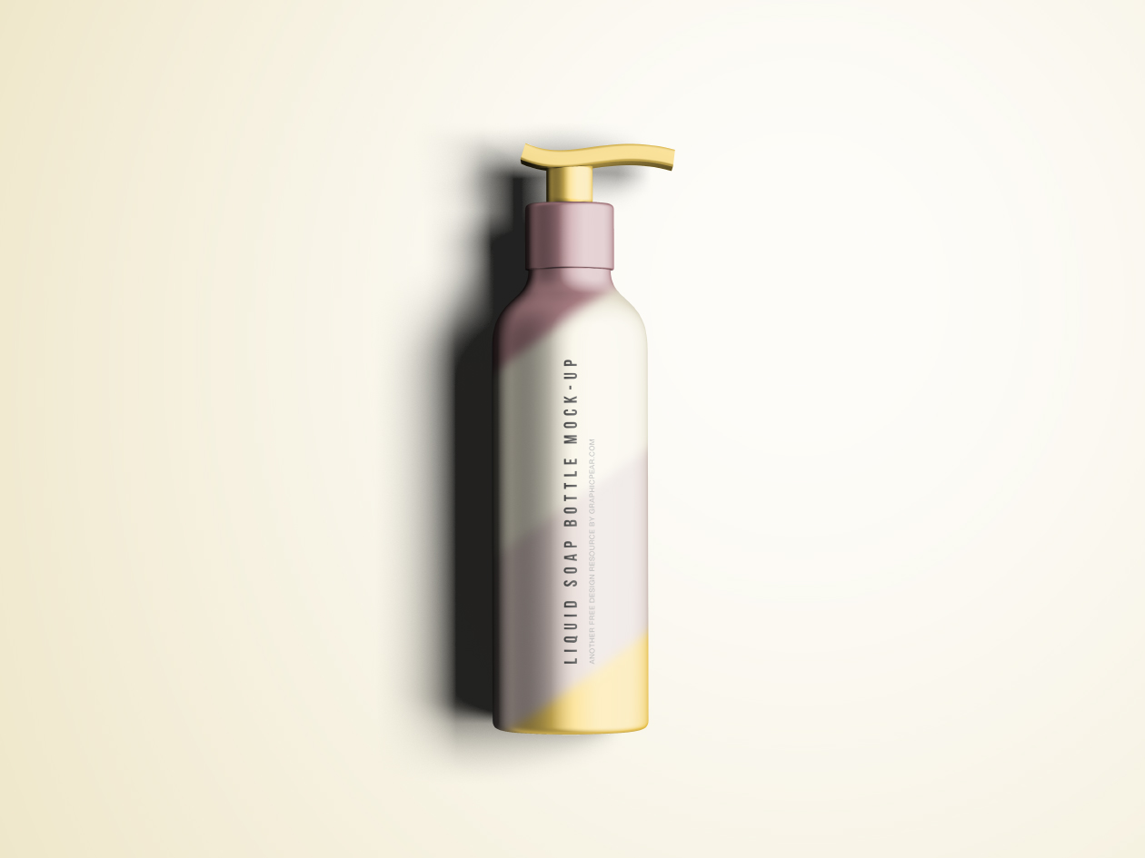 沐浴液洗发水按压瓶外观设计样机模板 Liquid Soap Bottle Mockup插图(1)
