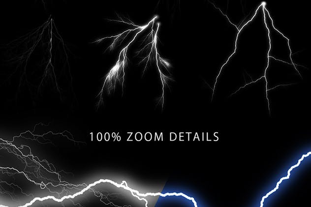 50款雷电闪电光线PS笔刷 50 Lightning Photoshop Brushes插图(6)