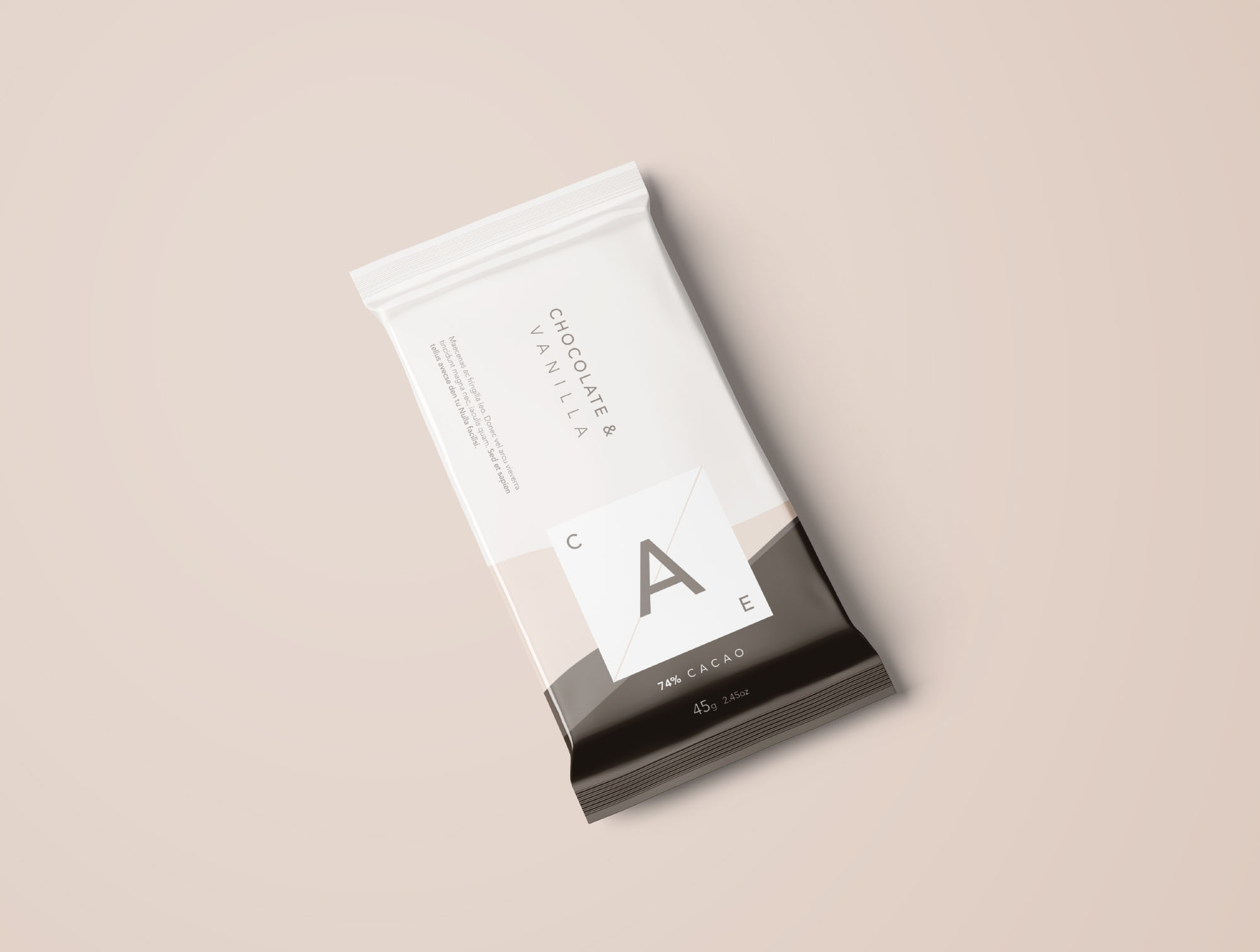 高级巧克力棒食品包装设计效果PSD样机 Premium Chocolate Bar Mockup插图