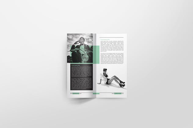 DL双折页传单宣传册样机模板V2 DL Bifold Brochure Mockups 02插图(4)