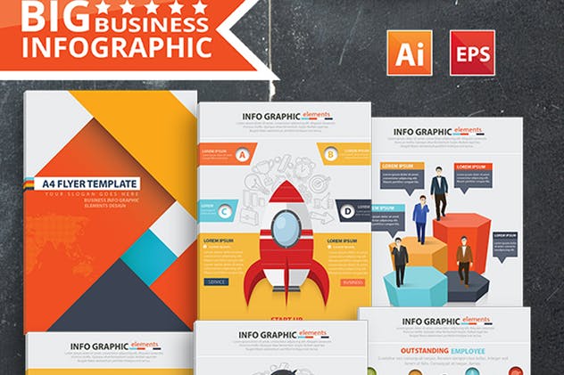 25页商业项目启动信息图表设计模板 Business Start Up Infographic Design 25 Pages插图(1)