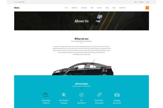 租车平台网站设计PSD模板 Car Rental – Creative eCommerce Photoshop Template插图(2)