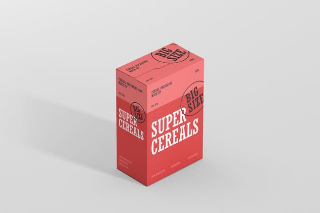 营养谷物食品包装大尺寸盒子样机 Cereals Box Mockup – Big Size插图(4)