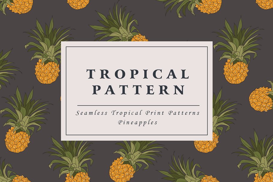 端庄优雅的花卉图案纹理 Tropical flower pattern插图(2)