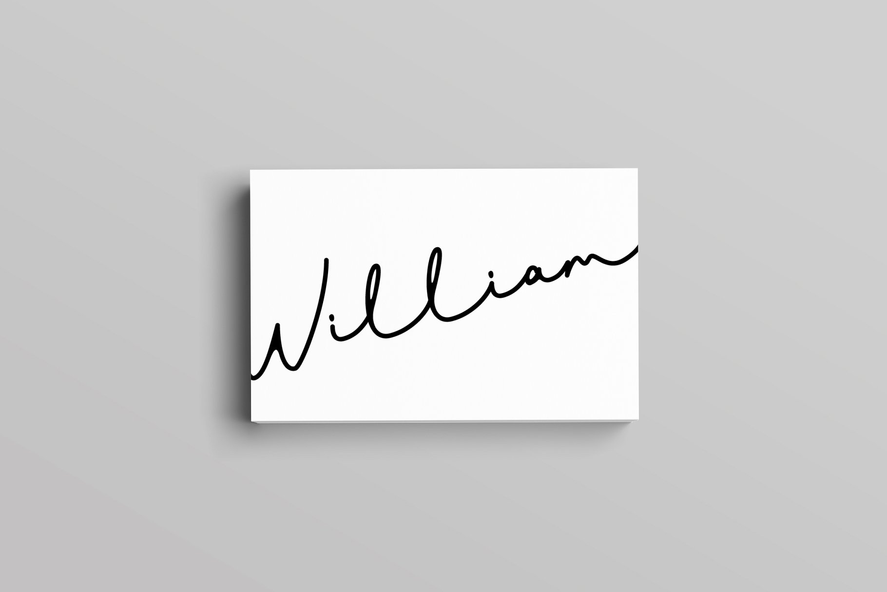 极简创意艺术名片设计模板 William Business Card Template插图(2)
