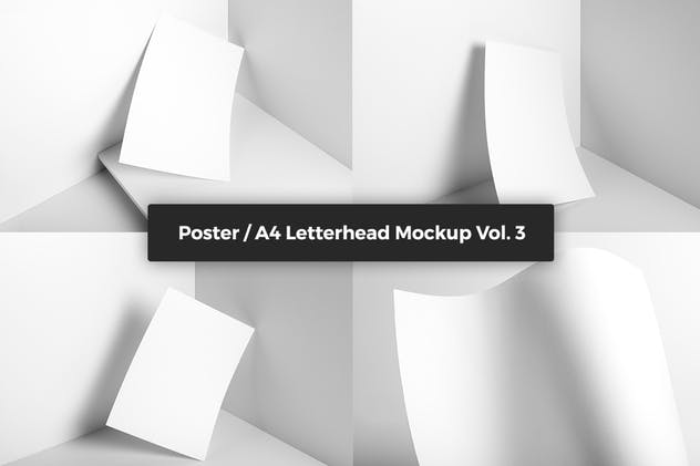 A4信笺海报传单样机Vol.3 Poster / A4 Letterhead Mockup Vol. 3插图(6)