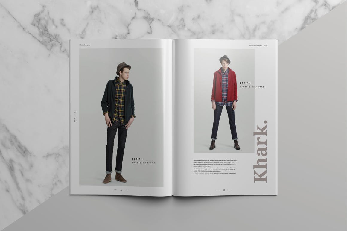 男人装服装产品画册&时尚杂志设计模板 Khark – Fashion Lookbook & Magazine插图(5)