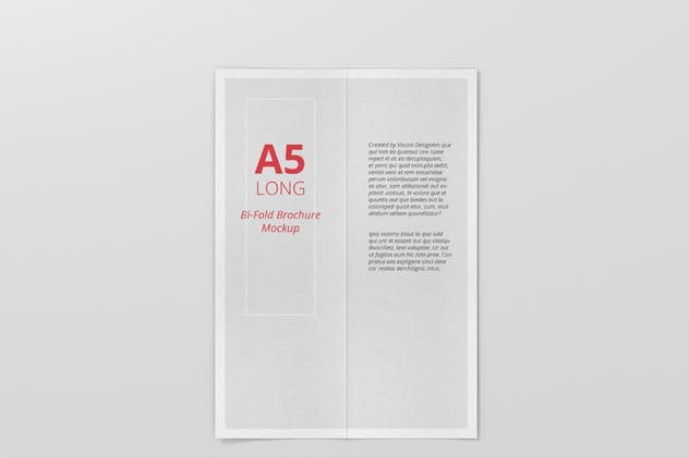 A5长方形双折页餐牌/宣传册样机 A5 Long Bi-Fold Brochure Mock-Up插图(11)