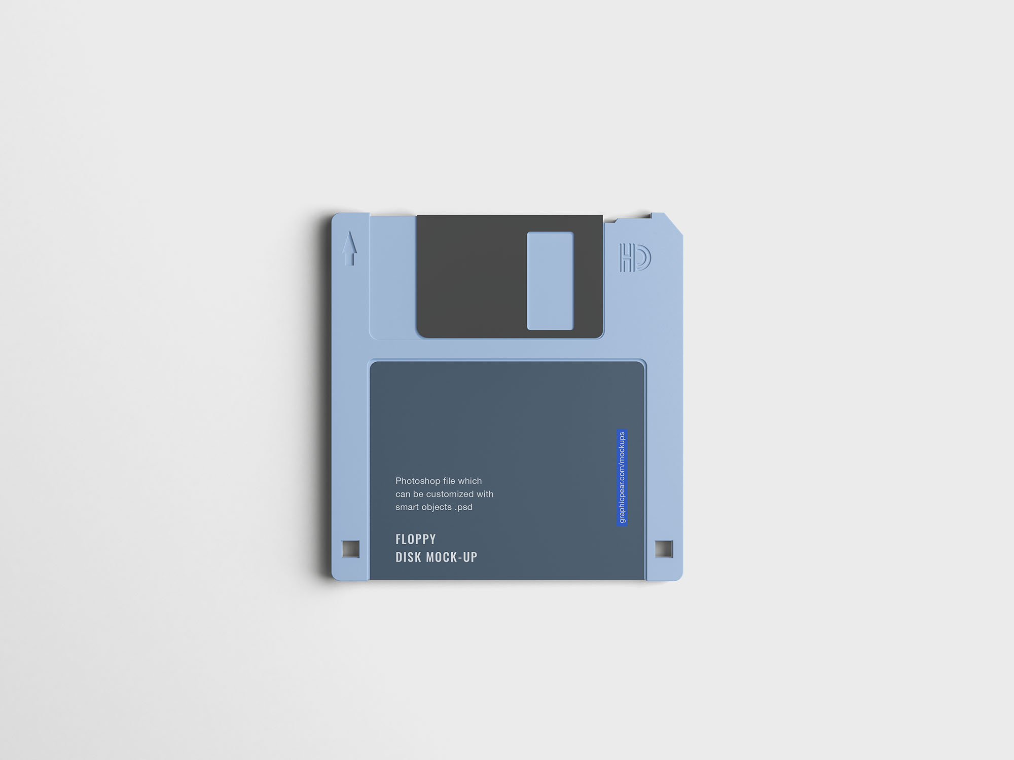 古董软盘外观设计样机模板 Floppy Disk Mockup插图(2)