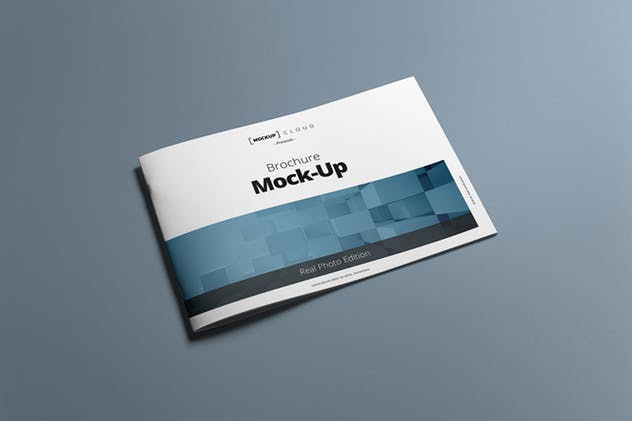 企业画册产品手册样机模板 Landscape Brochure Mockup插图(3)