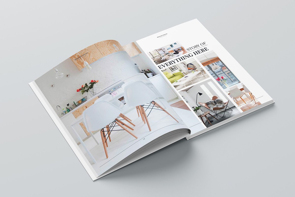 时尚的室内居家杂志封面设计&版面设计&画册设计模板下载[indd]插图(9)