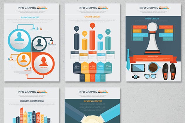 17页商业数据信息图表设计素材 Business Infographics 17 Pages Design插图(7)