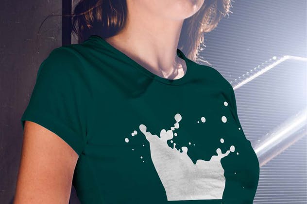 时尚模特T恤上身效果样机模板 T-Shirt Mock-up插图(8)
