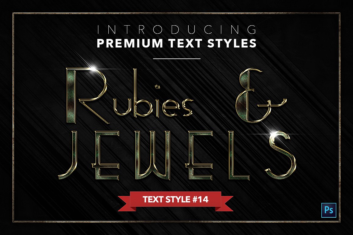 20款红宝石&珠宝文本风格的PS图层样式下载 20 RUBIES & JEWELS TEXT STYLES [psd,asl]插图(14)