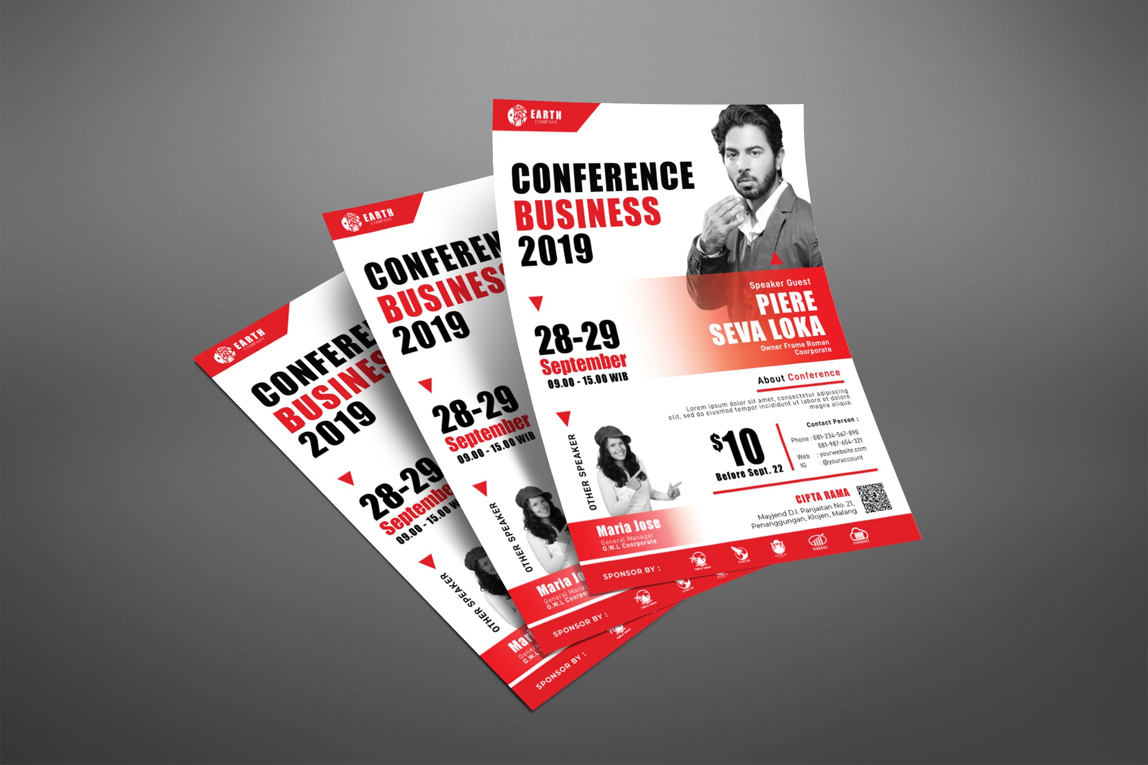 商务会议研讨会海报设计模板 Business Conference Seminar Poster插图(2)