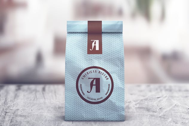 纸袋食物包装外观样机 Paper Bag MockUp插图(1)