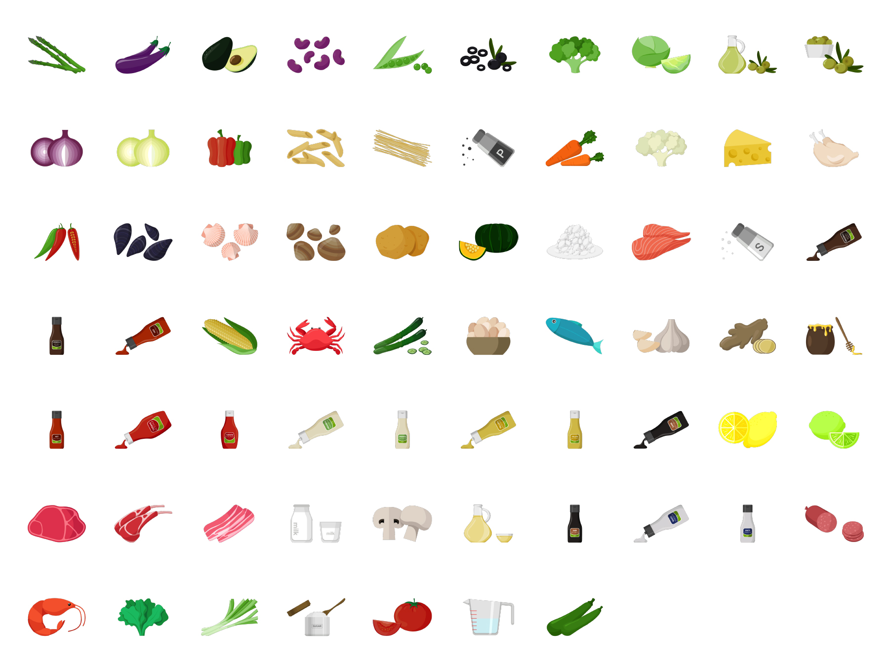 蔬菜线型图标套装下载[SVG]插图(1)