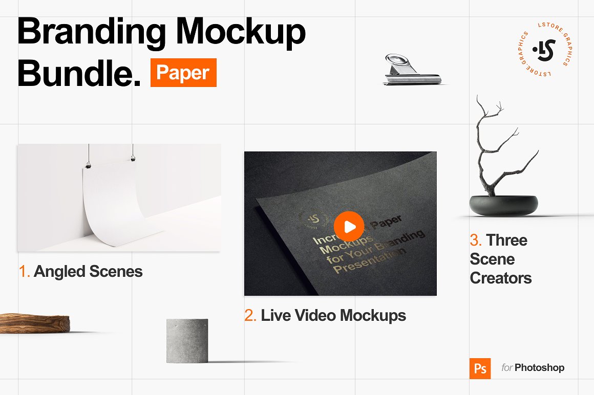 品牌演示场景样机模板合集 Branding Mockup Bundle, Paper[9.54GB]插图