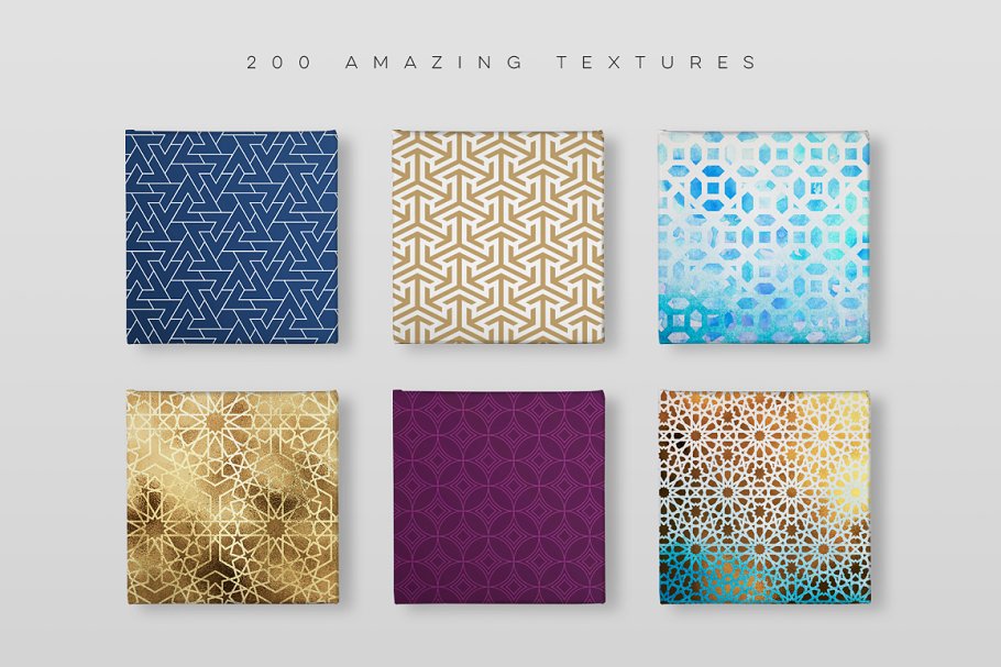 伊斯兰教艺术风格几何图案纹理合集 Geometric Patterns Islamic Ed.插图(1)