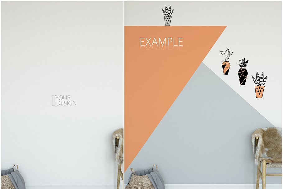 家居室内墙纸&相框画框样机模板 Interior Wall & Frames Mockup – 4插图(26)