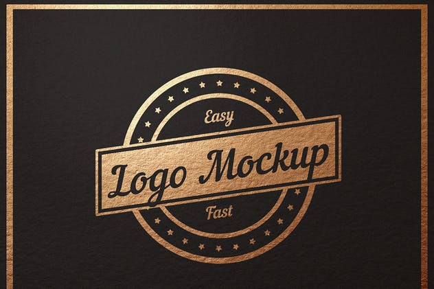 平面logo木板背景纹理样机 Logo Flat Mockup插图(1)
