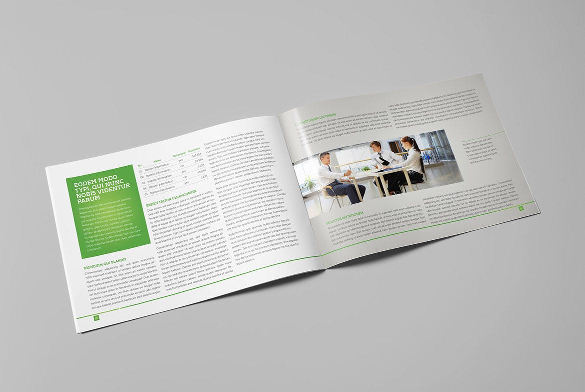 横版公司/企业画册设计设计模板 LIght Business Landscape Brochure插图(6)