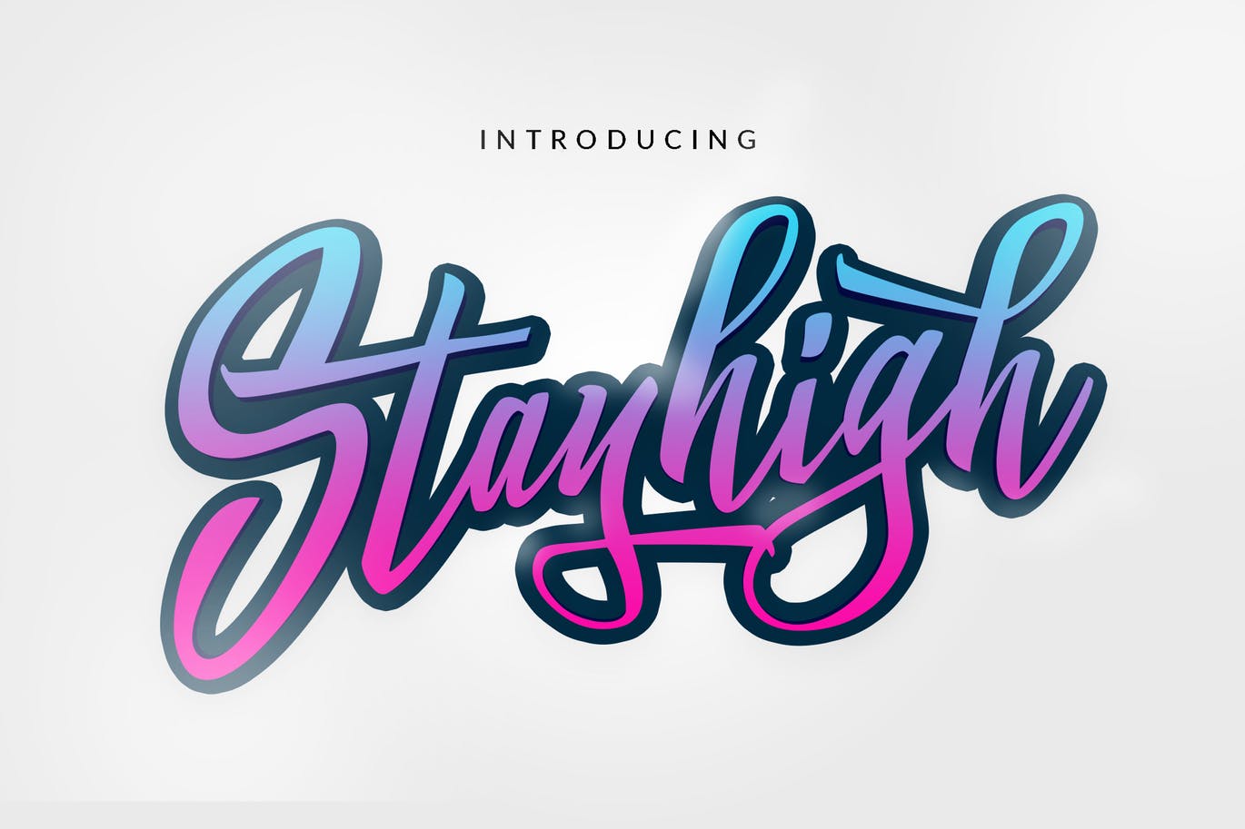 Street和LifeStyle风格Logo设计书法字体 Stay High Logotype插图