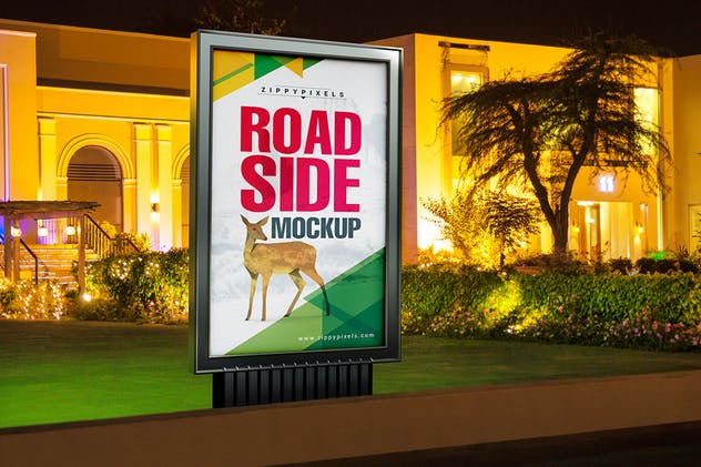 路边灯箱广告牌海报样机模板 Roadside Billboard Mockups插图(5)