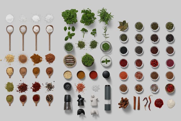 草药和香料巨无霸场景样机生成器 Kitchen Scene Gen. – Herbs & Spices插图(1)